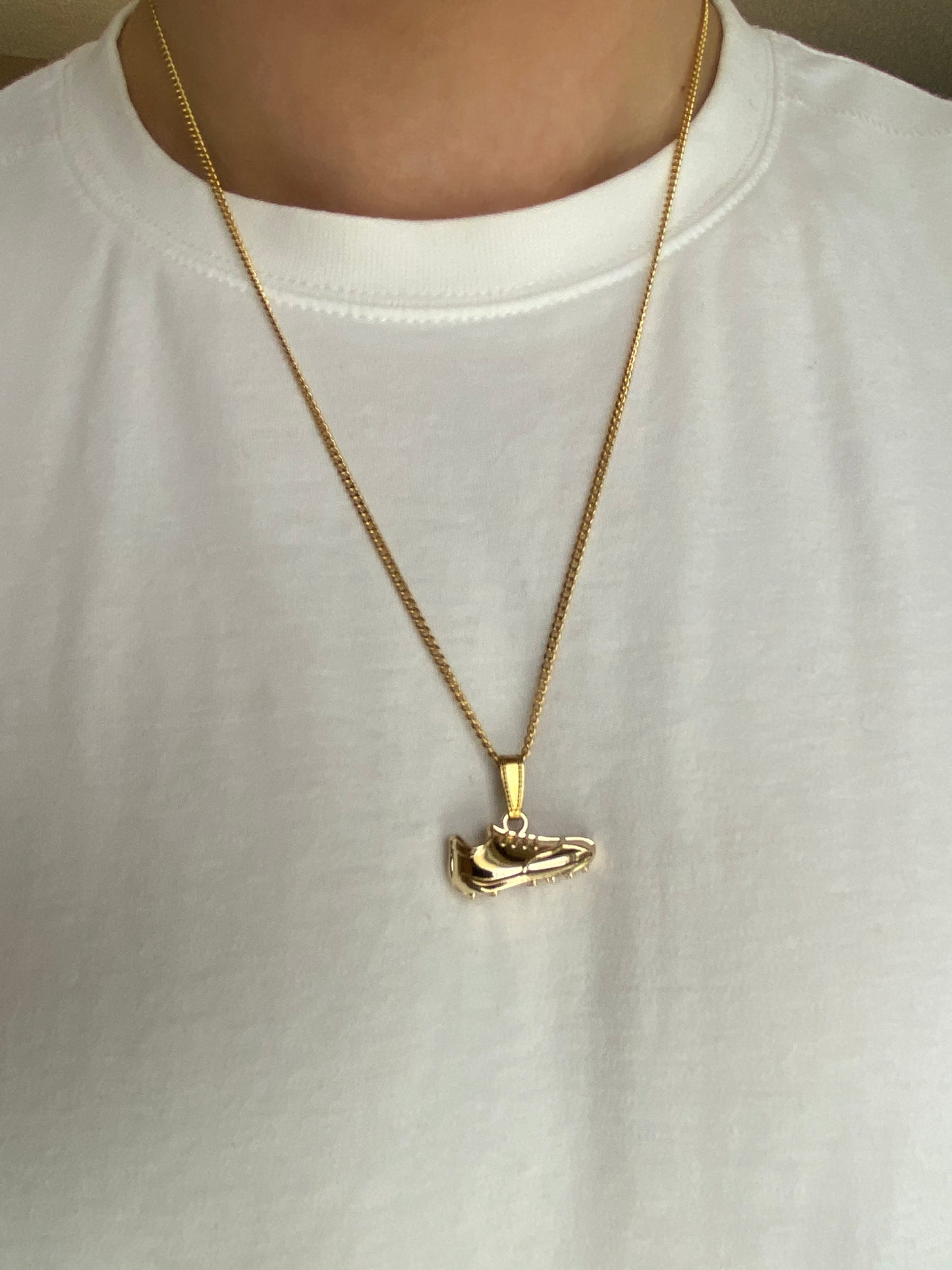 3D Gold Cleat Necklace