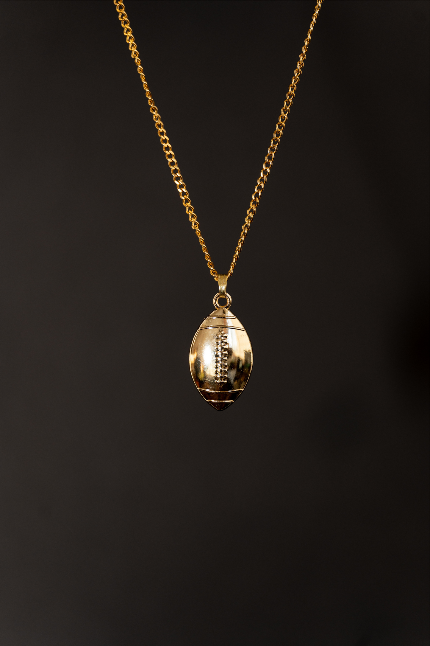 3D Gold Football Necklace