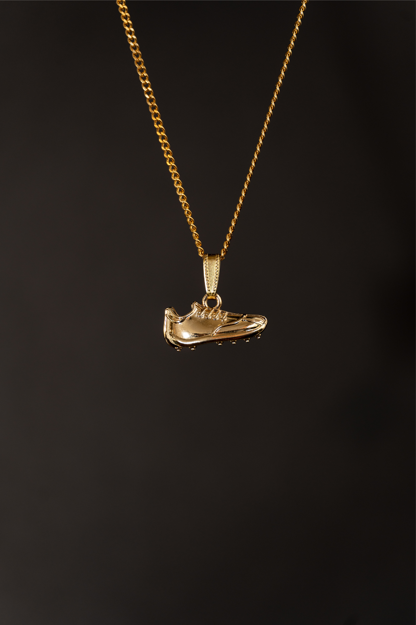 3D Gold Cleat Necklace